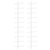 vidaXL Veggmontert vinstativ for 10 flasker 2 stk hvit metall