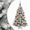 vidaXL Kunstig juletre med kuler 150 cm 150 LED-lys Varmhvit