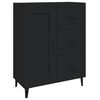 vidaXL Skjenk svart 69,5x34x90 cm konstruert tre
