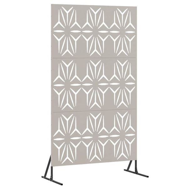 vidaXL Personvernsvegg Gr&aring; 100 x 50 x 180 cm Cortenst&aring;l