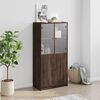 vidaXL Highboard med dører brun eik 68x37x142 cm konstruert tre