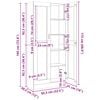 vidaXL Highboard artisan eik 82,5x30,5x185 cm konstruert tre