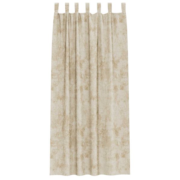 vidaXL Fl&oslash;yel Gardiner med gardiner 2 pcs Krem 225 x 140 cm Fl&oslash;yel