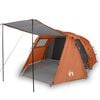 vidaXL Tunneltelt for camping 4 personer gr&aring; og oransje vanntett