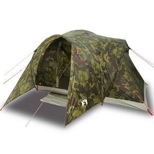 vidaXL Kuppeltelt for camping 6 personer kamuflasje vanntett