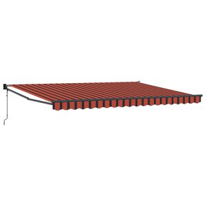 vidaXL Uttrekkbar markise Oransje og Brunt 450 x 300 x 165 cm