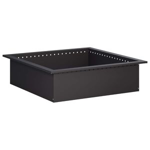 vidaXL B&aring;lplassring Svart 80 x 80 x 25 cm St&aring;l