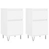 vidaXL Skjenker 2 stk hvit 40x35x70 cm konstruert tre