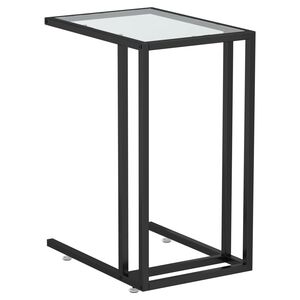vidaXL Sidebord for PC gjennomsiktig 50x35x65 cm herdet glass