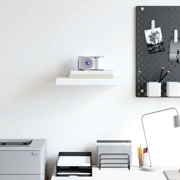 vidaXL Flytende vegghylle hvit 40x23x3,8 cm MDF