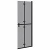 vidaXL Walk-In dusjvegg Svart 90 x 6.5 x 190 cm