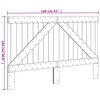 vidaXL Sengegavl 160x104 cm heltre furu