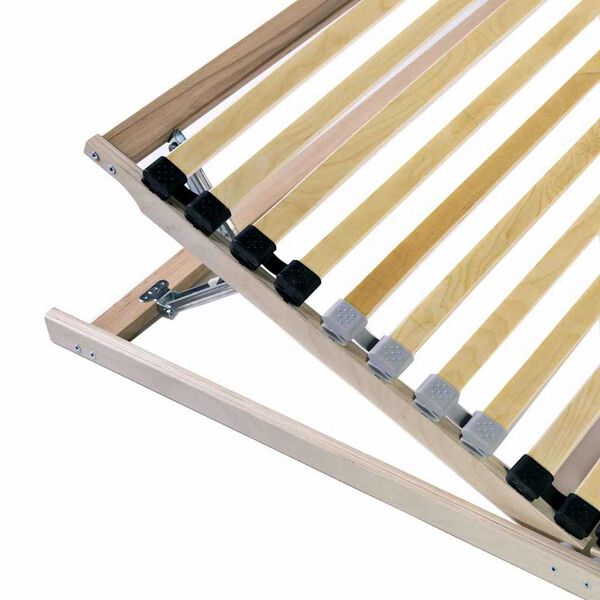 vidaXL Lamelbunn Brun 90 x 190 cm Massiv b&oslash;ketre