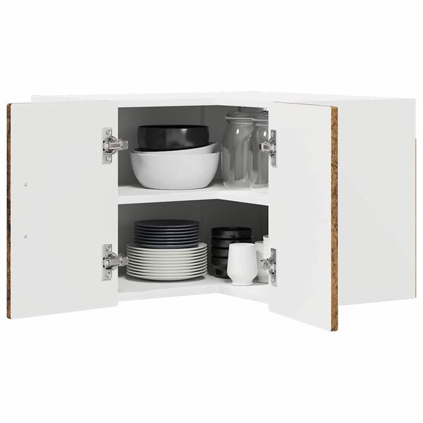 vidaXL Kj&oslash;kkenskap med d&oslash;r Gammelt tre 57 x 57 x 40 cm Konstruert tre