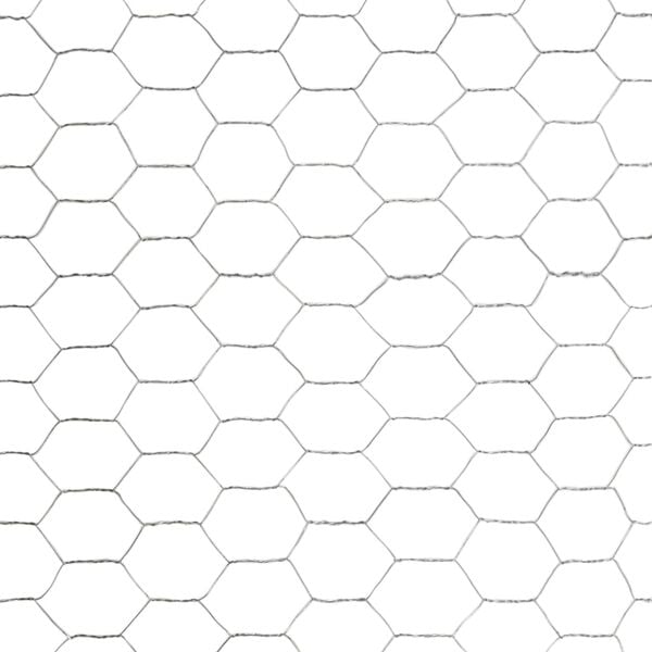 vidaXL Trådgjerde kylling galvanisert stål 25x1,2 m sølv
