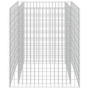 vidaXL Gabion h&oslash;ybed galvanisert st&aring;l 90x90x100 cm