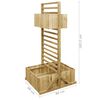vidaXL Blomsterkasse med espalier impregnert furu