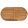 vidaXL Bordplate Oval Massivt Teaktre Naturlig