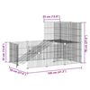 vidaXL Dyrebur 20 paneler med dør svart 35x35 cm stål