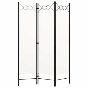 vidaXL Romdeler 3 paneler hvit 120x180 cm
