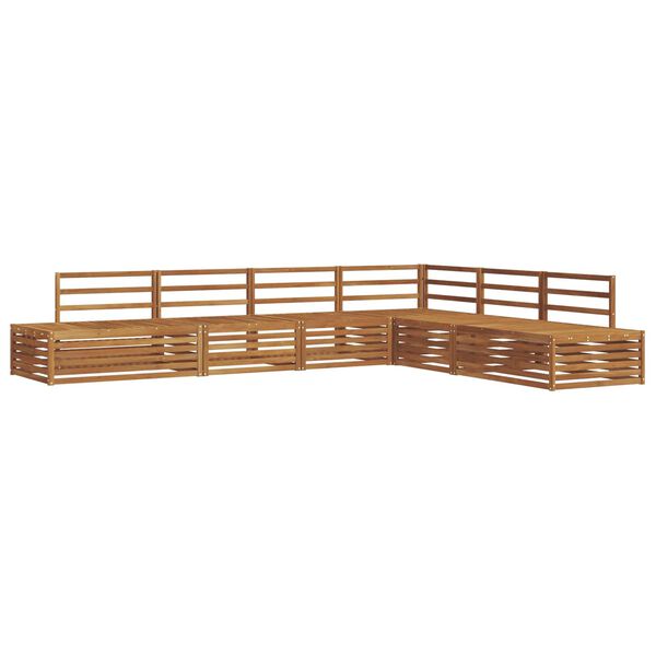 vidaXL Utend&oslash;rs sofa-sett 6 Stk Naturlig Solid akasietre