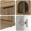 vidaXL Katt Hus Kunstnerisk Eik 85 x 55 x 50,5 cm Konstruert tre