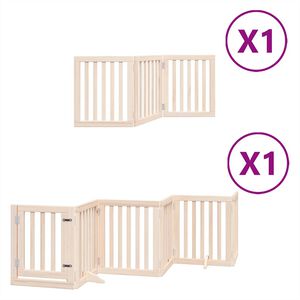 vidaXL Hundeport sammenleggbar 9 paneler 450 cm poppeltre
