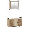 vidaXL Baderomsskapsett 2 stk. Sonoma eik 65,5 x 34 x 61 cm