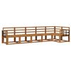 vidaXL Utend&oslash;rs sofa-sett 6 pcs Naturlig Solid akasietre