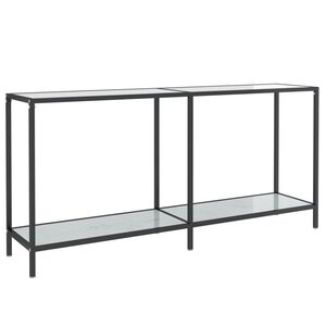 vidaXL Konsollbord hvit 160x35x75,5 cm herdet glass
