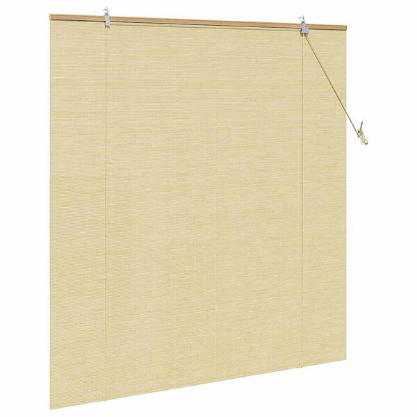 vidaXL Rullegardin med gardiner Natur 140 x 160 cm Bambus