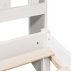 vidaXL Seng med bokhylle uten madrass hvit 140x190 cm heltre furu