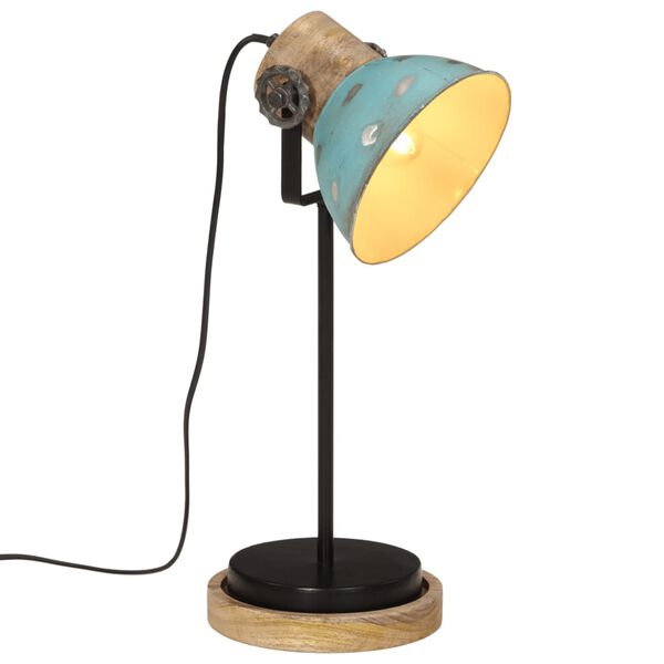 vidaXL Skrivebordslampe 25 W denimbl&aring; 17x17x50 cm E27