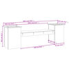 vidaXL Plantebenk hvit 184,5x39,5x56,5 cm heltre furu