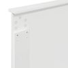 vidaXL Hodegavl med hodegjerde Blank hvit 75 cm Konstruert tre