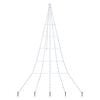 vidaXL LED Juletre med Bakkepler Kaldhvit 306 cm Metall