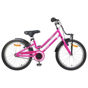 vidaXL Barnesykkel 22 Tommer for 7-12 &aring;r gammel Pink Black