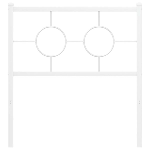 vidaXL Utskiftbar sengegavl i metall hvit 75 cm