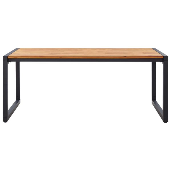 vidaXL Utend&oslash;rs spisestue 7 deler svart