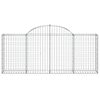 vidaXL Gabionkurver buede 6 stk 200x30x80/100 cm galvanisert jern