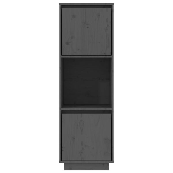 vidaXL Highboard gr&aring; 38x35x117 cm heltre furu