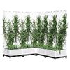 vidaXL Plantekasse med espalier hvit 120x120x121,5 cm PP