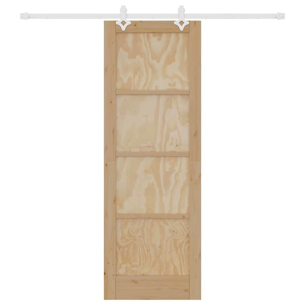 vidaXL Skyved&oslash;r Brun 73,5 x 211 cm Massiv furu