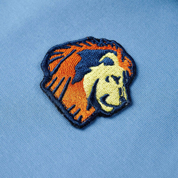 Hettegenser for barn bl&aring; og myk gul 116