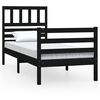 vidaXL Sengeramme svart 90x190 cm Single heltre