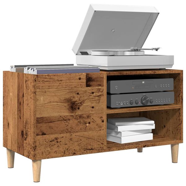 vidaXL Plateskap gammelt tre 84,5x38x48 cm konstruert tre