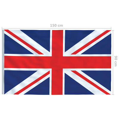 vidaXL Britisk flagg 90x150 cm