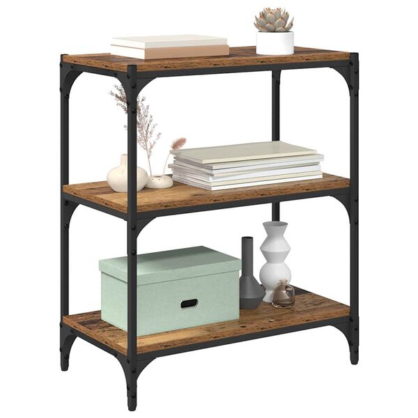 vidaXL Bokskap Gammelt tre 60 x 33 x 70,5 cm Ingeni&oslash;rtre og jern