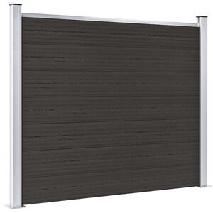 vidaXL Gjerdepanel WPC 180x146 cm svart