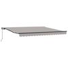 vidaXL Uttrekkbar markise Lysegr&aring; 400 &times; 350 cm Polyester og aluminium